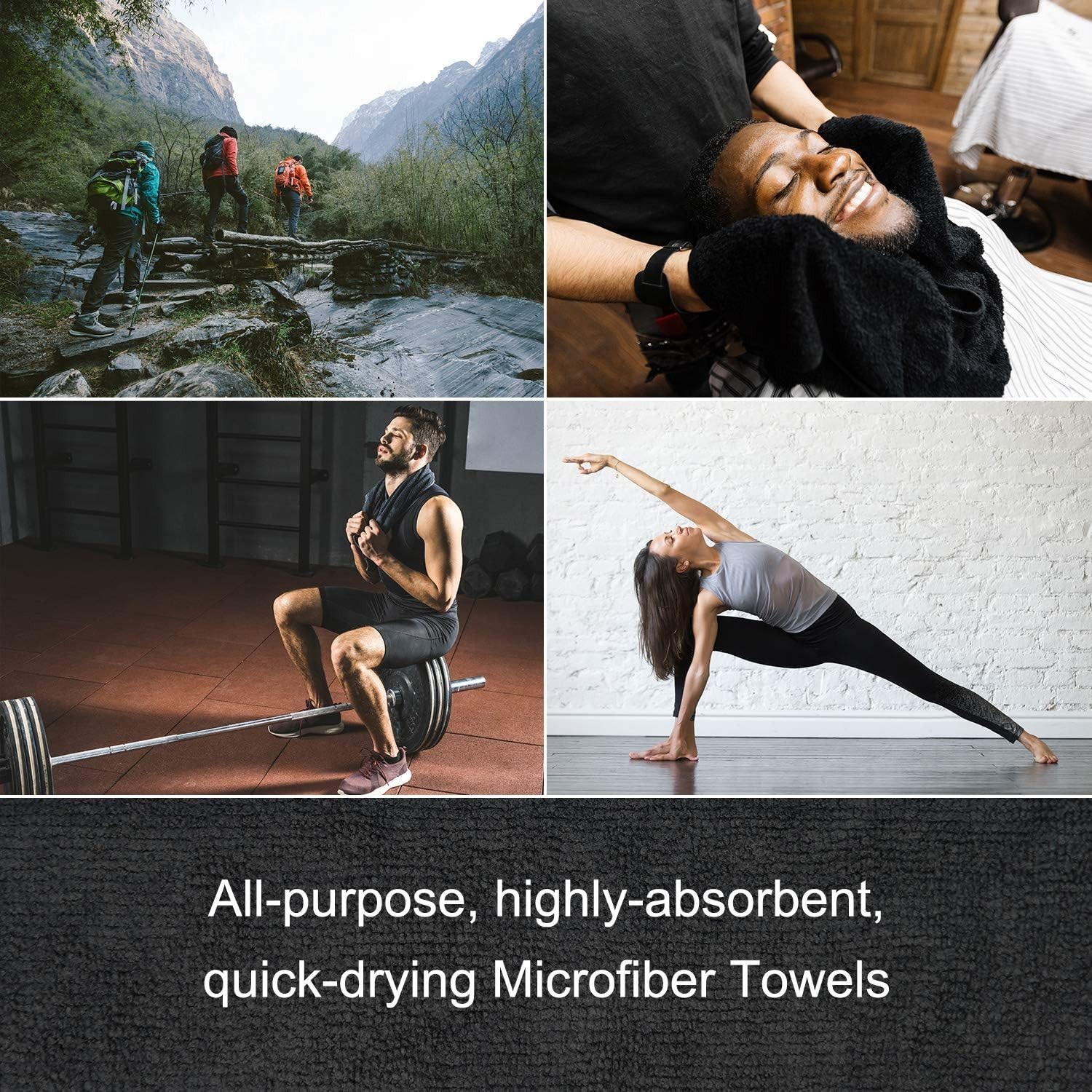 Arkwright Microfiber Gym Towel – Pack of 12 – Super Soft, Quick Dry Workout S…