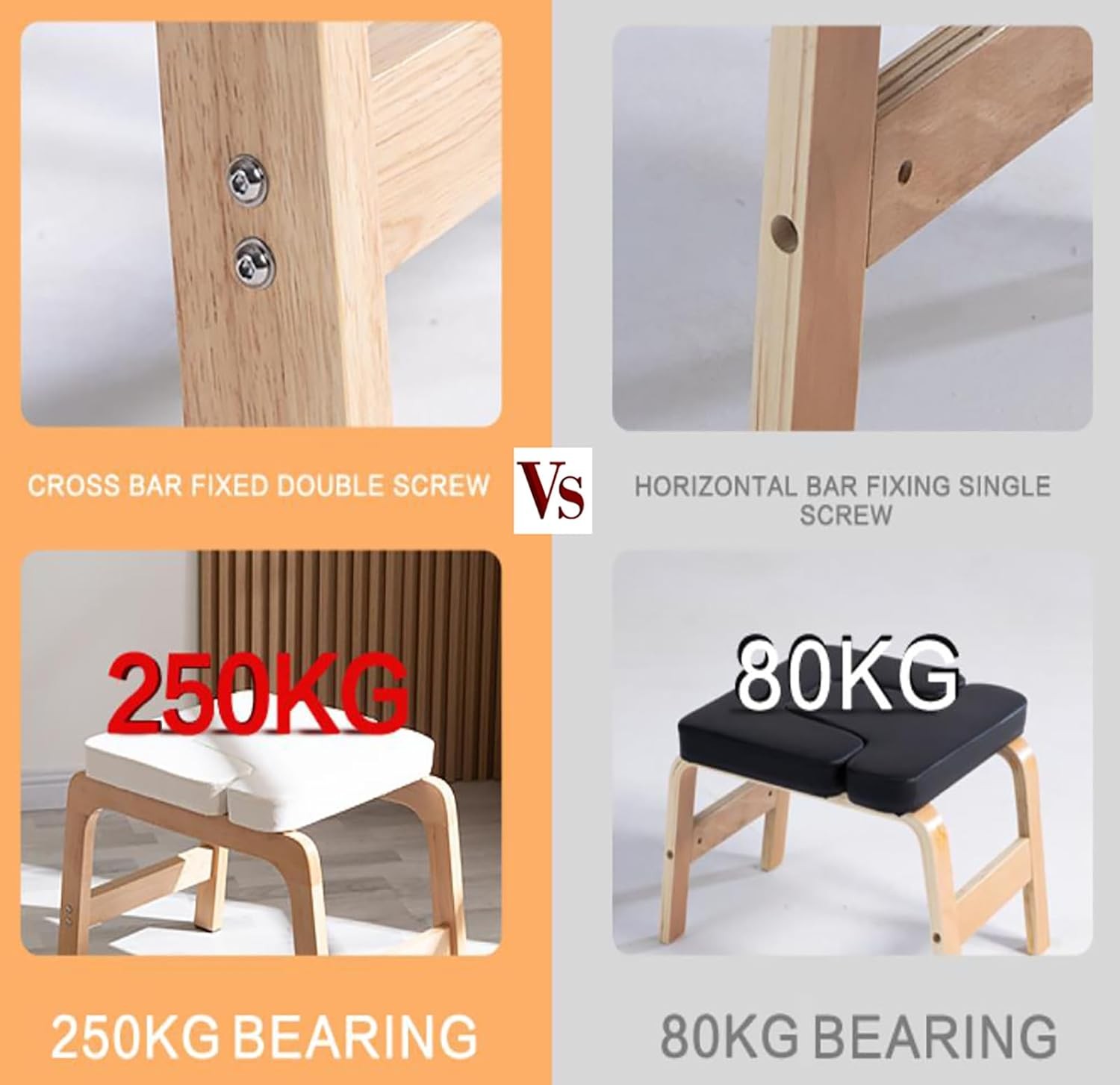 Beech Wood Headstand Yoga Chair Inverted Bench Inversions & Relaxation,Correct