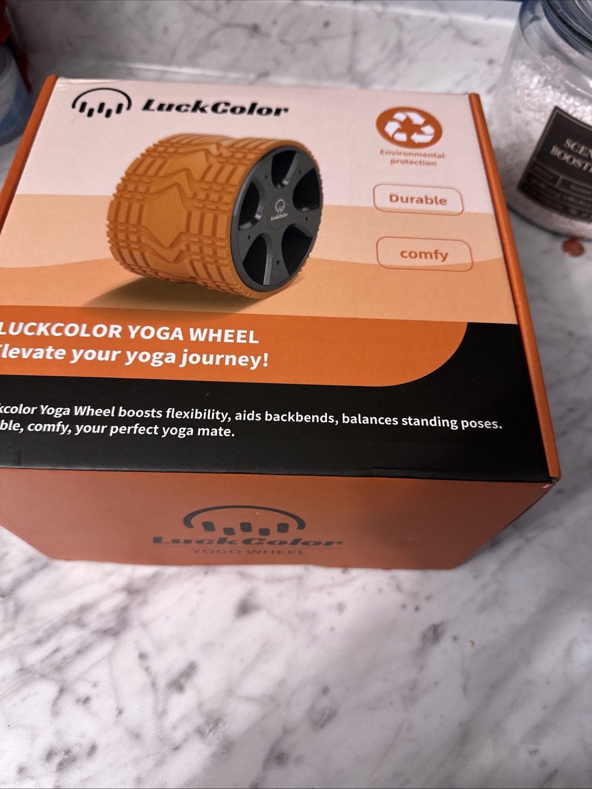 LuckColor Yoga Wheel for Back Pain Yoga Wheel Roller