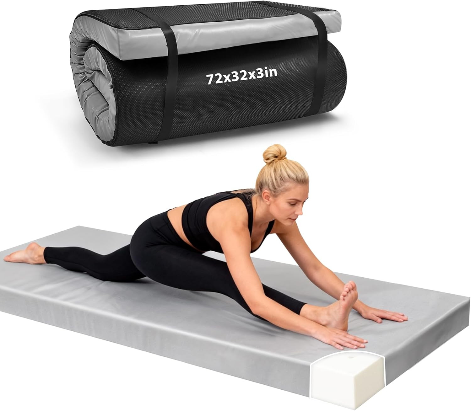 Extra Thick 3-Inch Non-Slip Yoga Mat for Pilates, Fitness & Gym Workouts