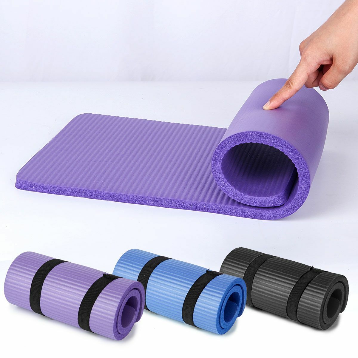 Exercise Yoga Mat Thick Non-slip Durable Extra Mats Pilates Pad Fitness Gym Mini
