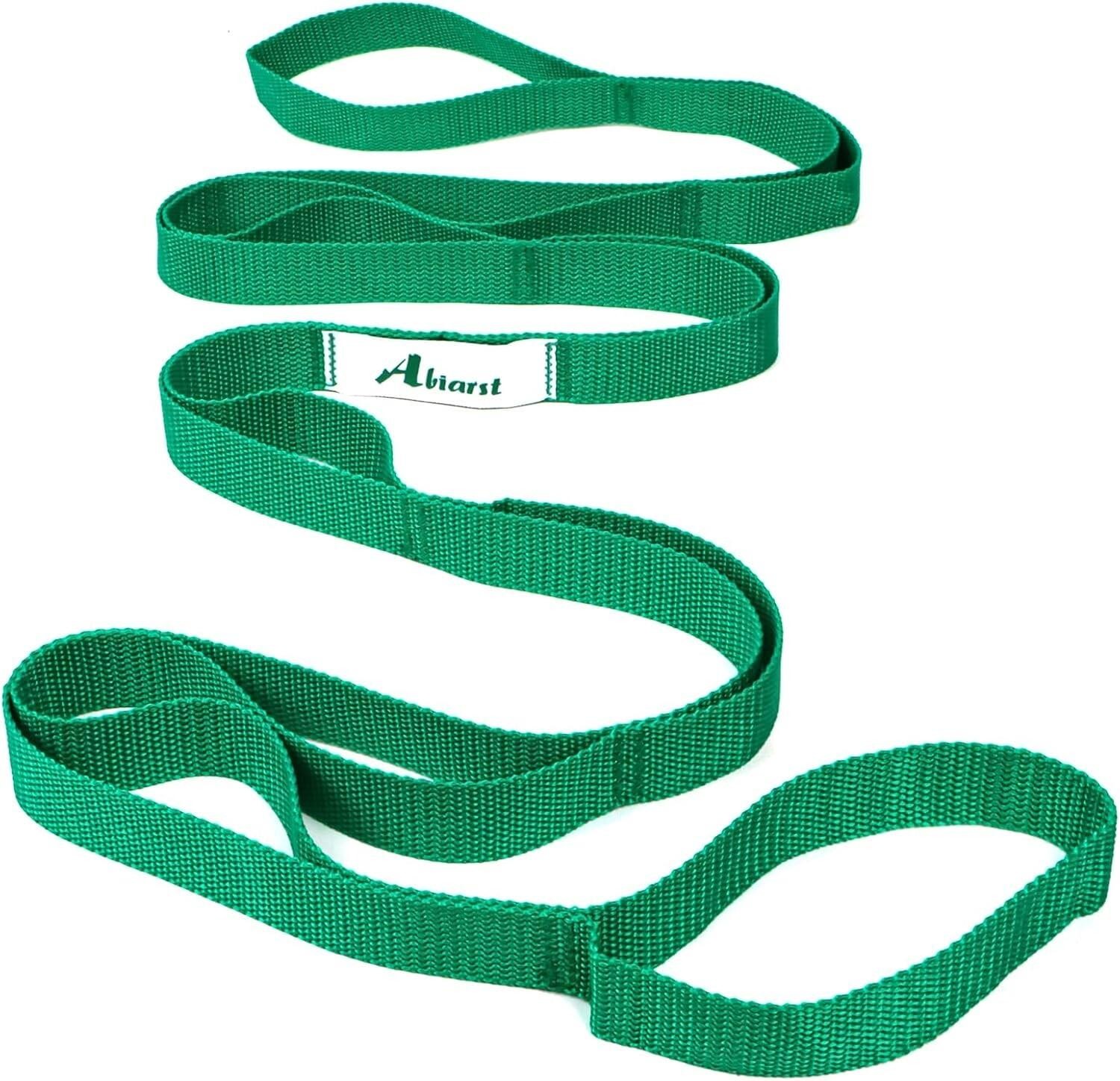 Abiarst Stretching Strap Yoga Strap for Physical Therapy, 10 Loops Yoga Strap…