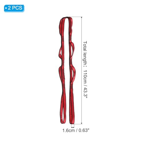 Daisy Chain Straps, 2 Pack Strong Climbing Strap Adjustable Nylon Chain Sling