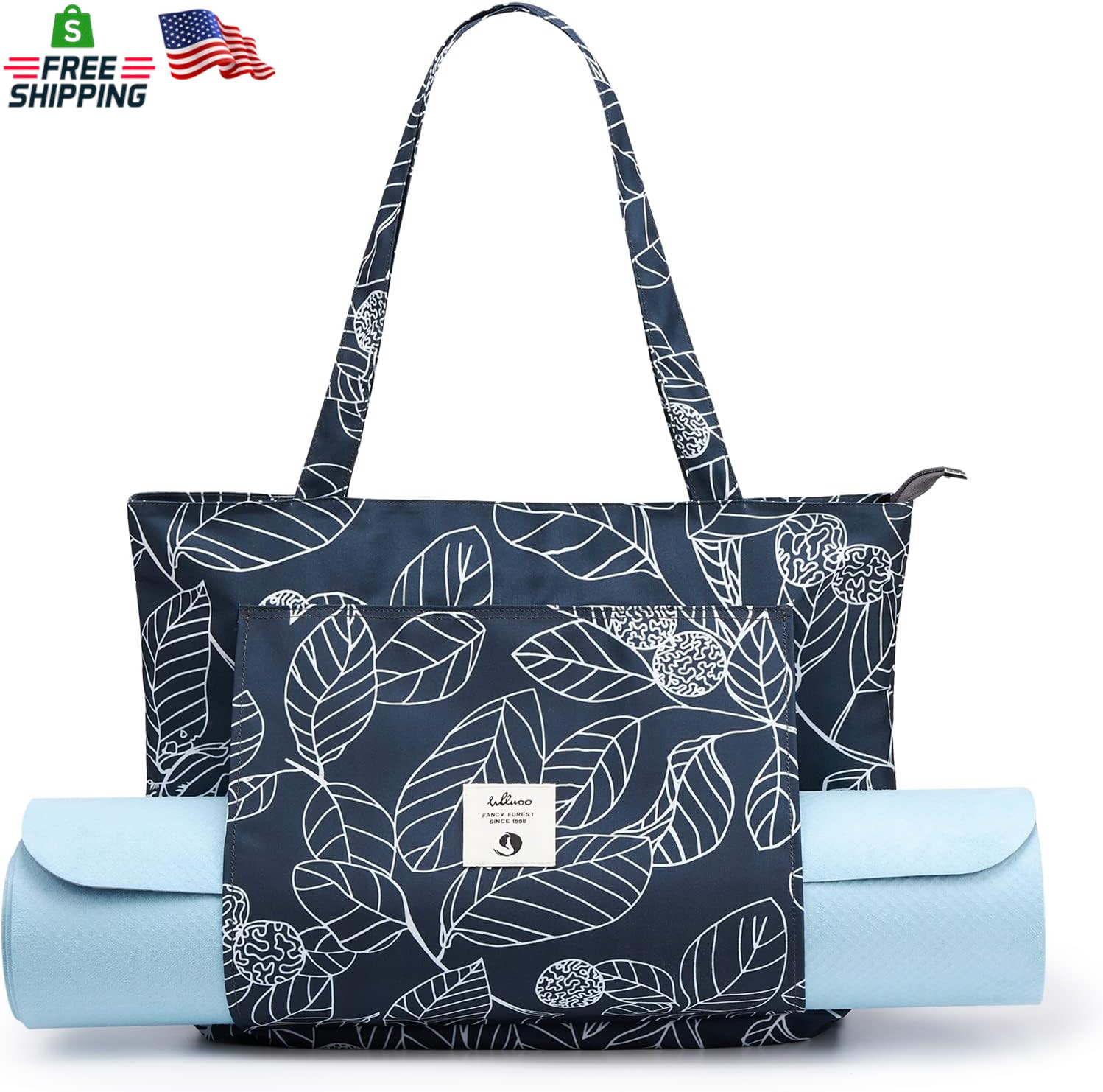 WLLWOO WLLWOO Yoga Bags for Women with Yoga Mats Bags Carrier Carryall Canvas To