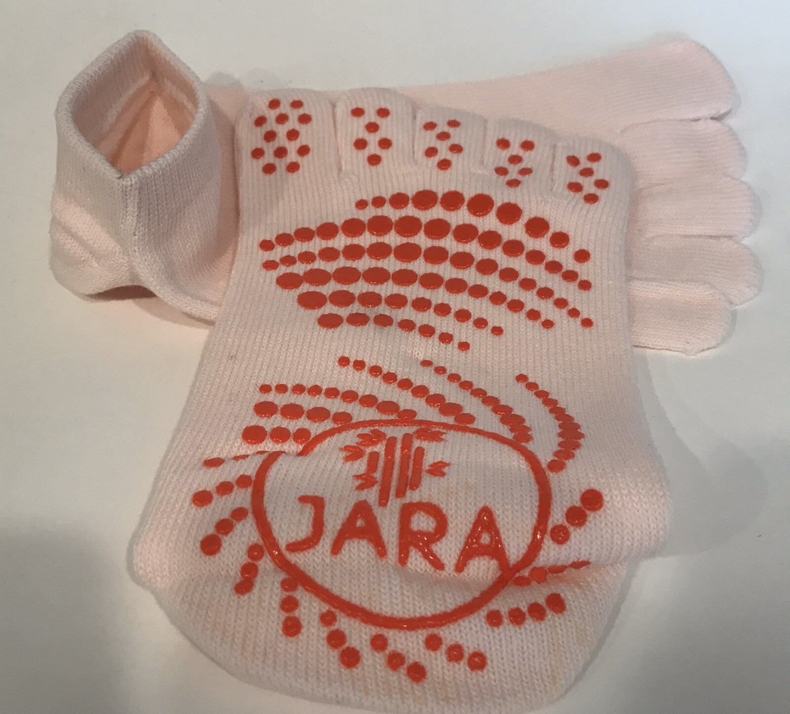 Pink Jara Bamboo Yoga Socks Full Toe Non Slip, No Show, S-M Control/Balance 2-pk