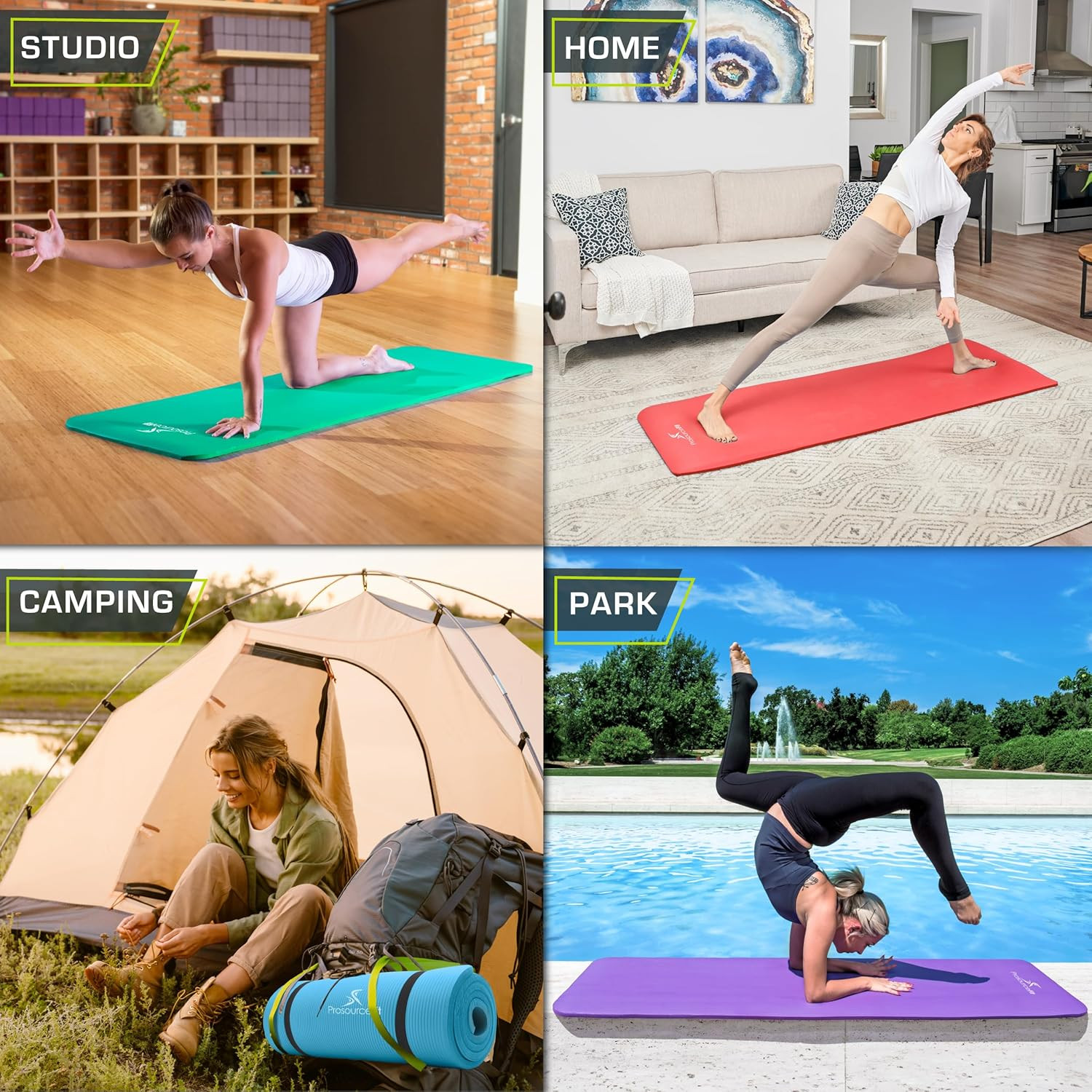 Extra Thick Yoga and Pilates Mat ½” (13Mm), 71-Inch Long High Density Exercise M
