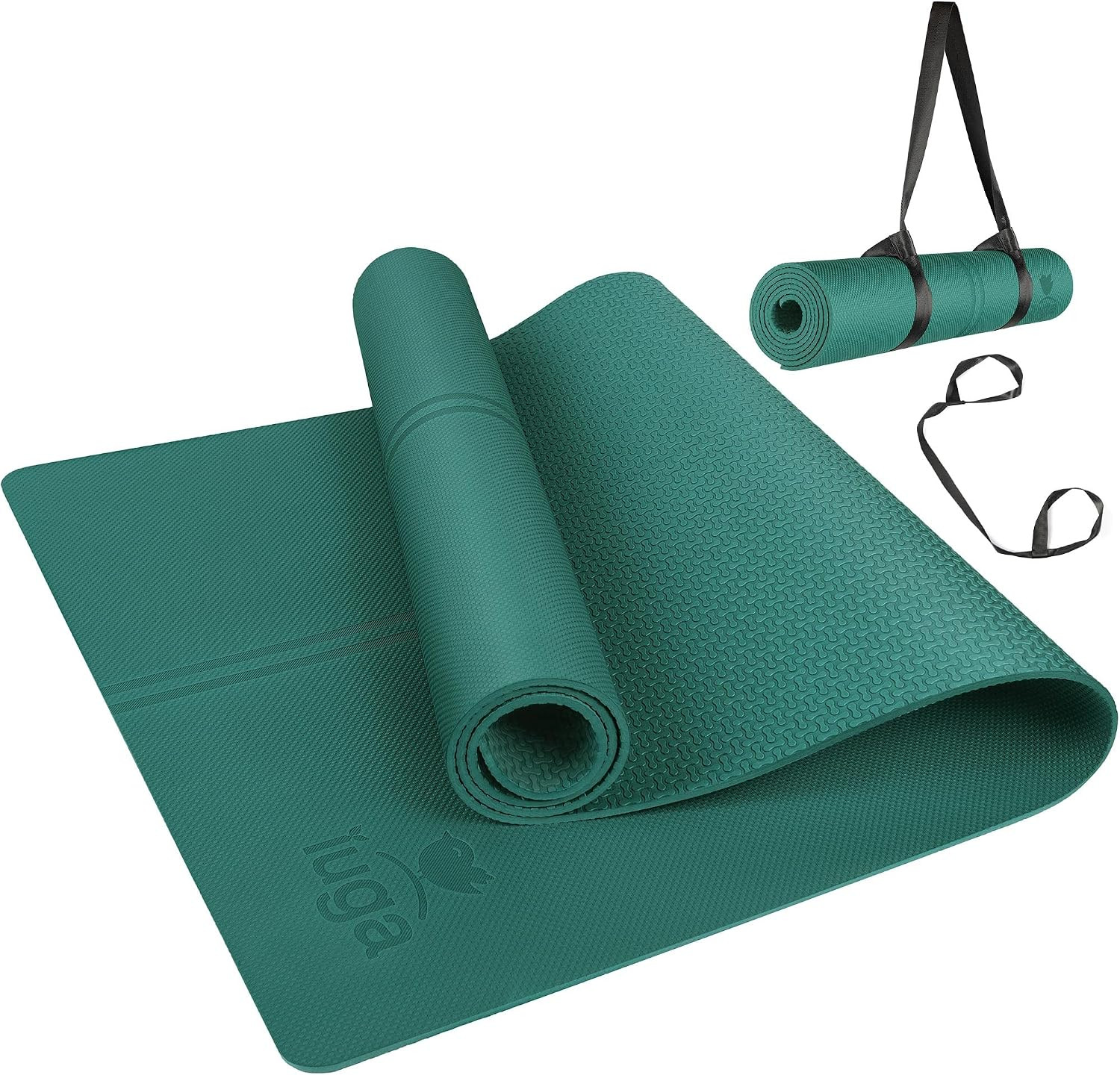 Yoga Mat Non Slip with Alignment Lines, 72&Prime; X 26&Prime; Eco Friendly Yoga Mats, 1/4 In