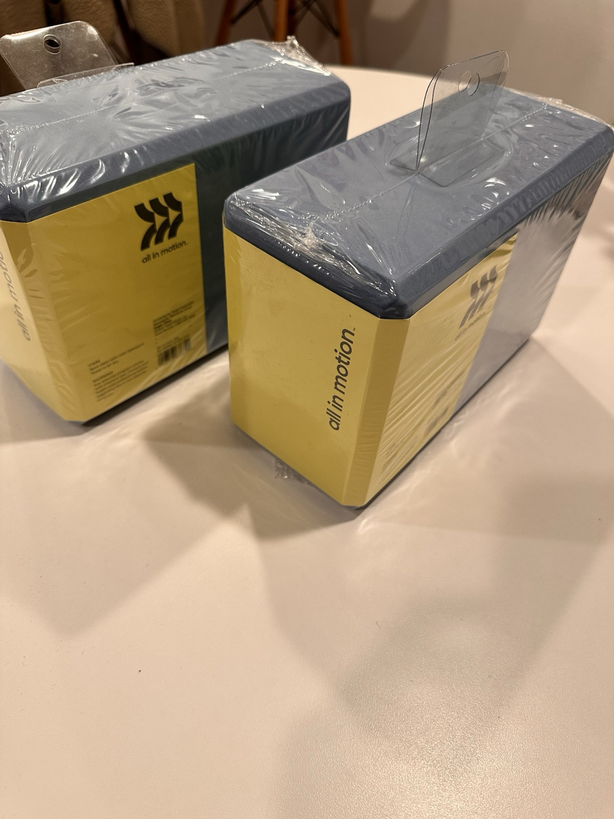 Lot Of 2 All in Motion 4&Prime; X 6&Prime; X 9&Prime; Lightweight Yoga Block, Sky Blue