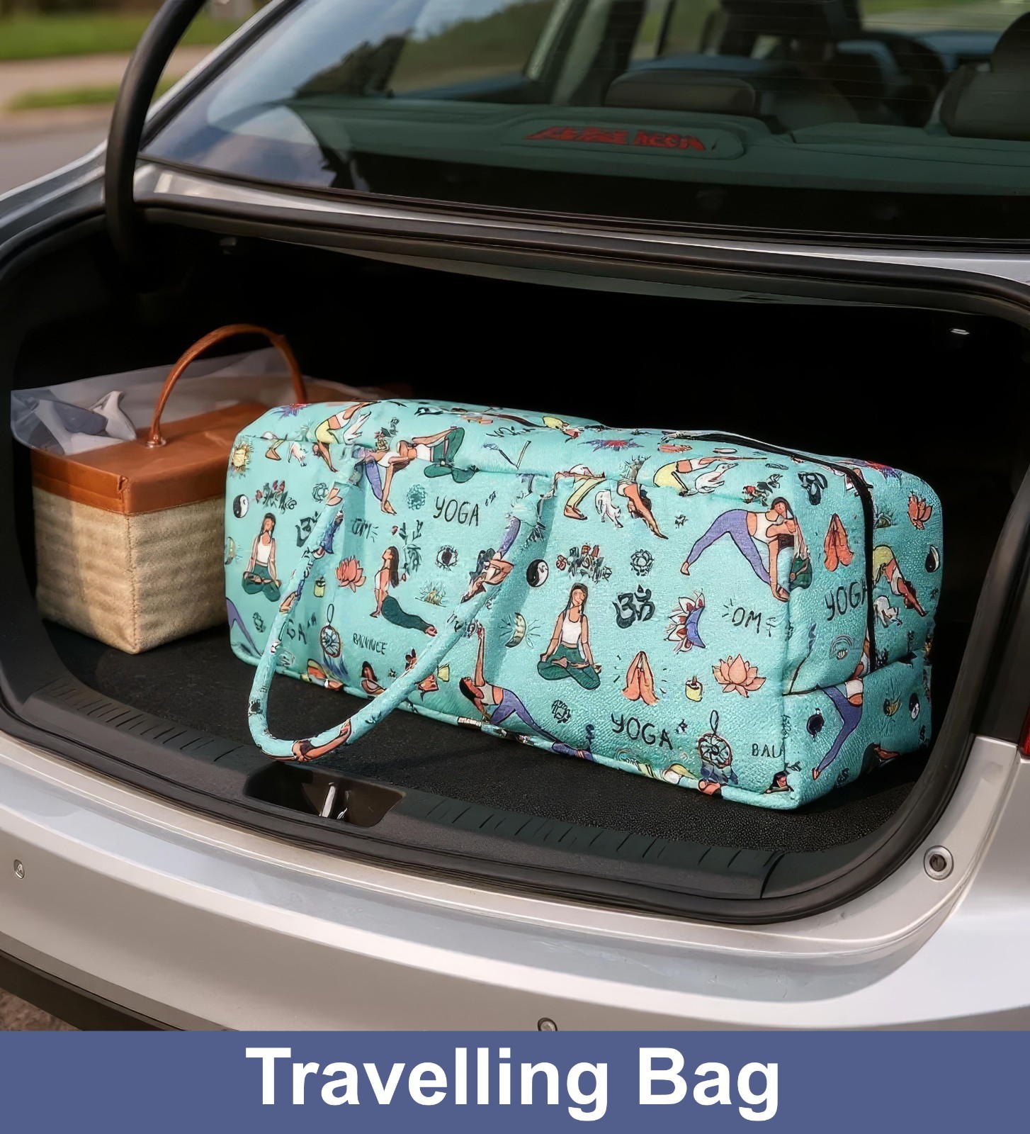 Yoga Bag with Storage Pockets – 27&Prime;x8&Prime; Large Mat Carrier Tote – Lightweight