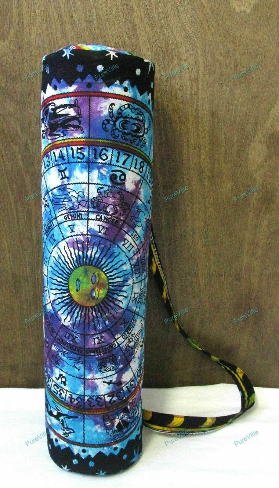Indian Embroidered Bag Mandala Design Yoga Mat Carrier Bag With Shoulder