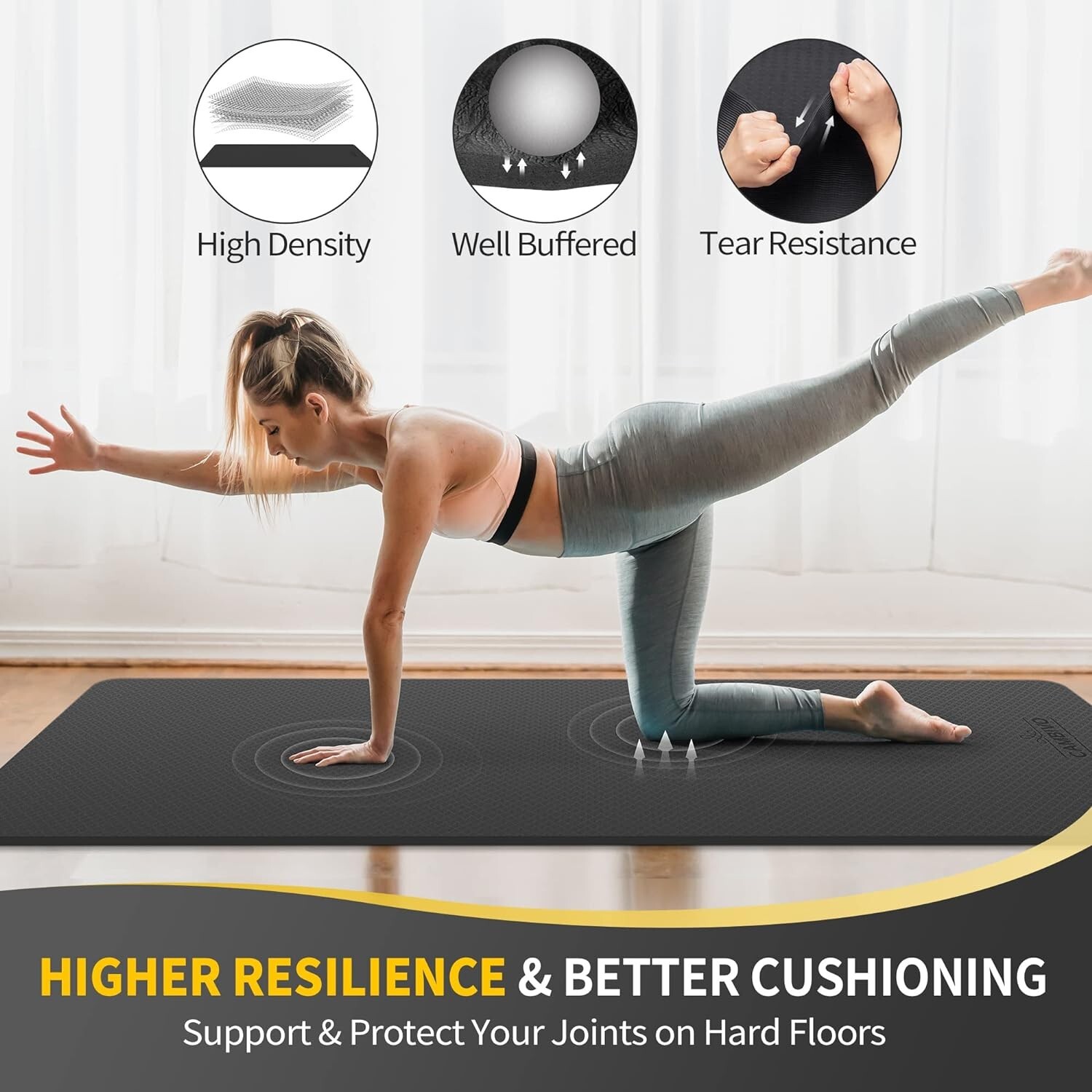 Extra Wide TPE Yoga Mat 72&Prime;x32&Prime;x1/4&Prime; – Non-Slip Comfort for Yoga & Pilates