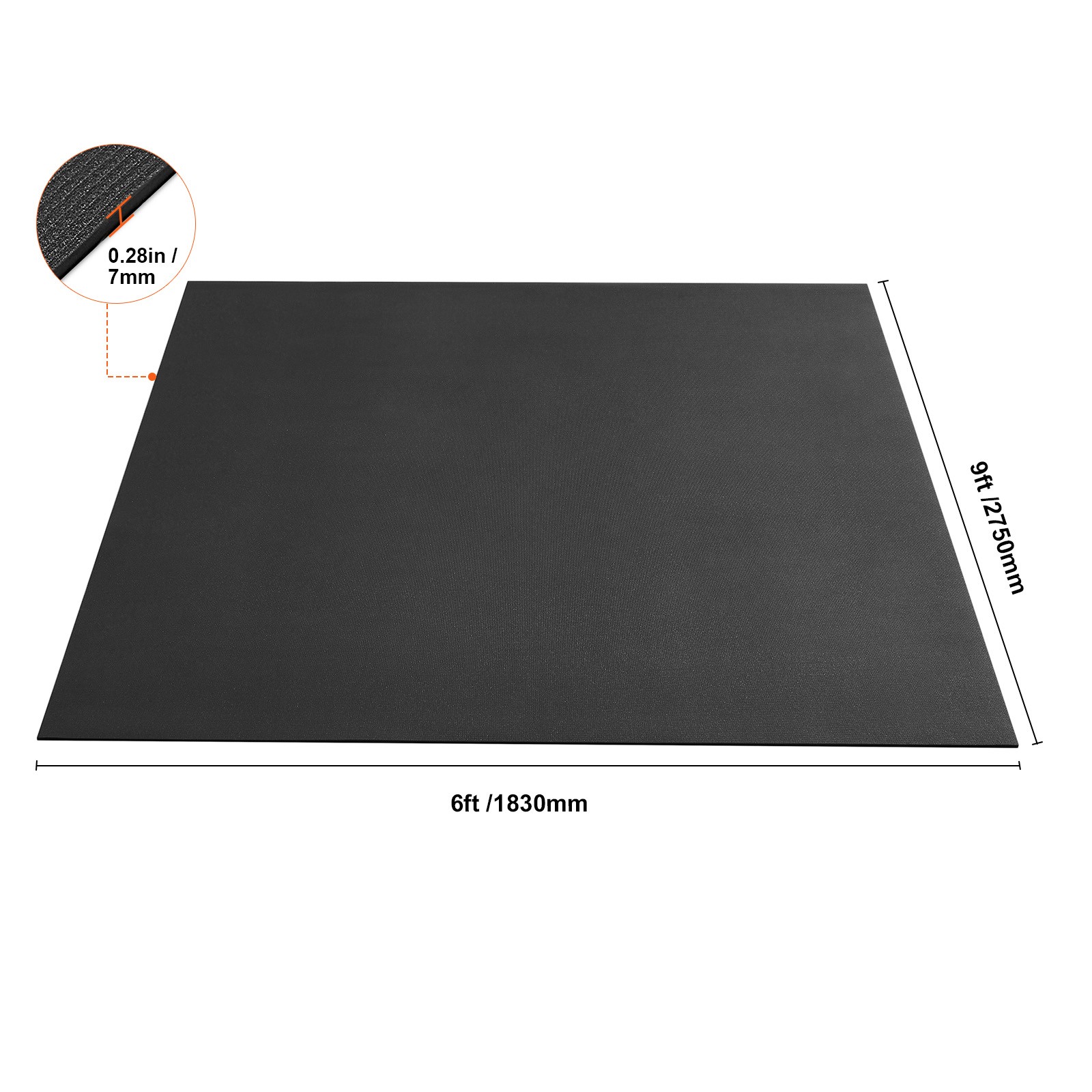 Exercise Mat Non Slip Yoga Mat Gym Fitness Pilate Workout Mat (9x6ft)