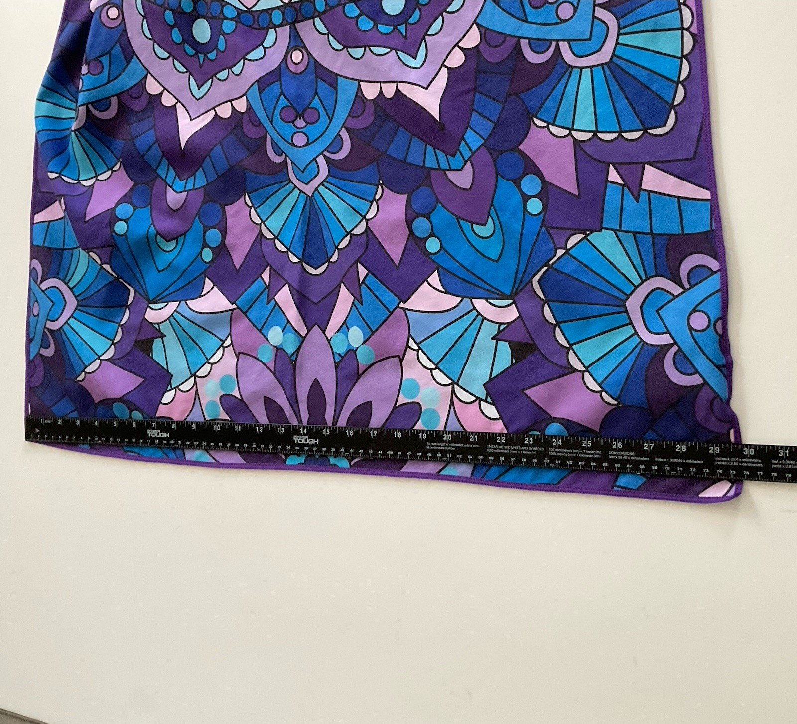 Mandala & Palm Tree Reversible Microfiber Beach Towel Quick Dry Yoga Meditation