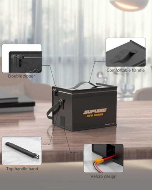 Lipo Battery Bag Fireproof Explosionproof Large Capacity Bag for Charging big