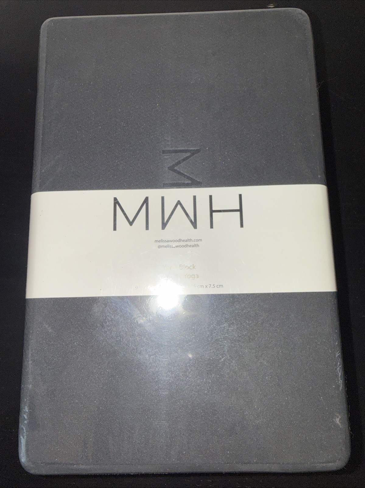 New MWH Yoga Block Black Sealed 9x6x3 Melissa Wood Health Stabilizer Balance
