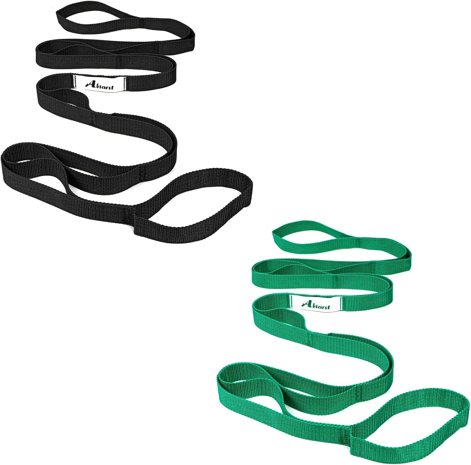 Abiarst Stretching Strap Yoga Strap for Physical Therapy, 10 Loops Yoga Strap…
