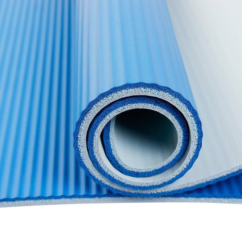 Two Tone Fitness Mat NBR Foam Extra Thick Carry Strap Slip Resistant Yoga New