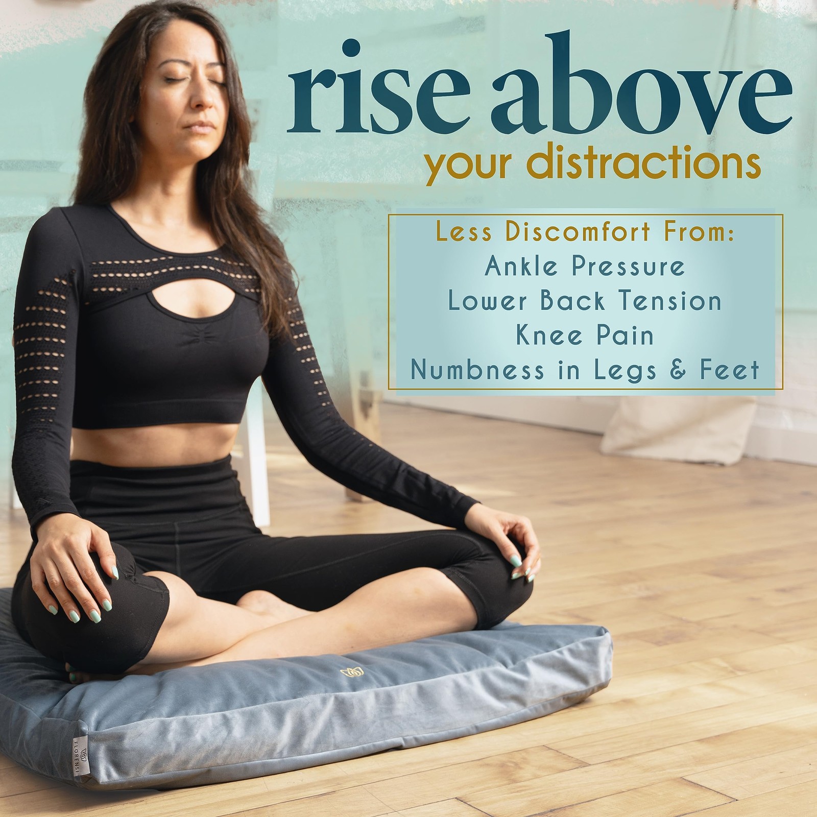 Meditation Mat Zabuton, Velvet Floor Cushions for Sitting, Meditation Cushion…
