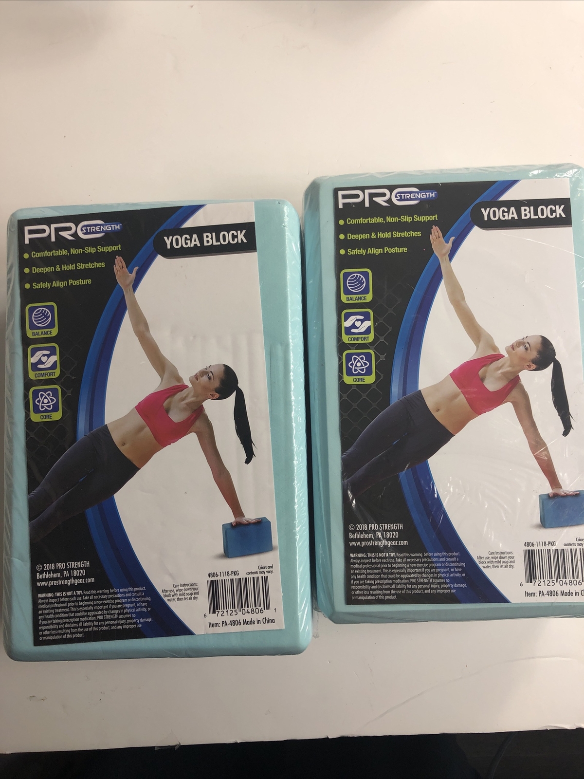 2 Pro Strength Yoga Block Non- Slip Support Deepen & Hold Stretches