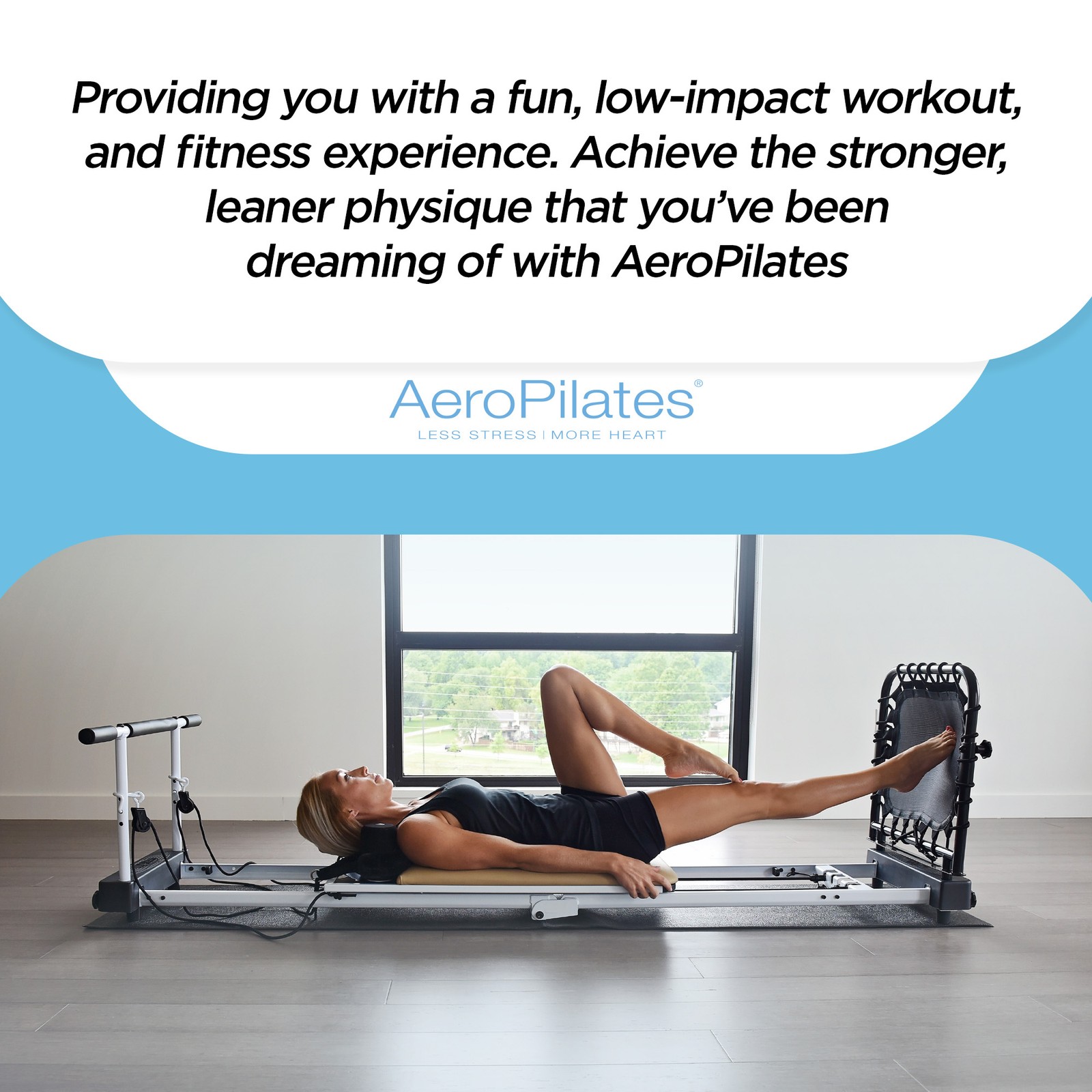 Aero Pilates 700 Reformer Fitness Machine with Cardio Rebounder (For Parts)