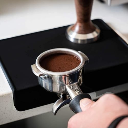 Coffee Tamping Mat, Black Silicone Espresso Tamper Pad, Waterproof & Heat