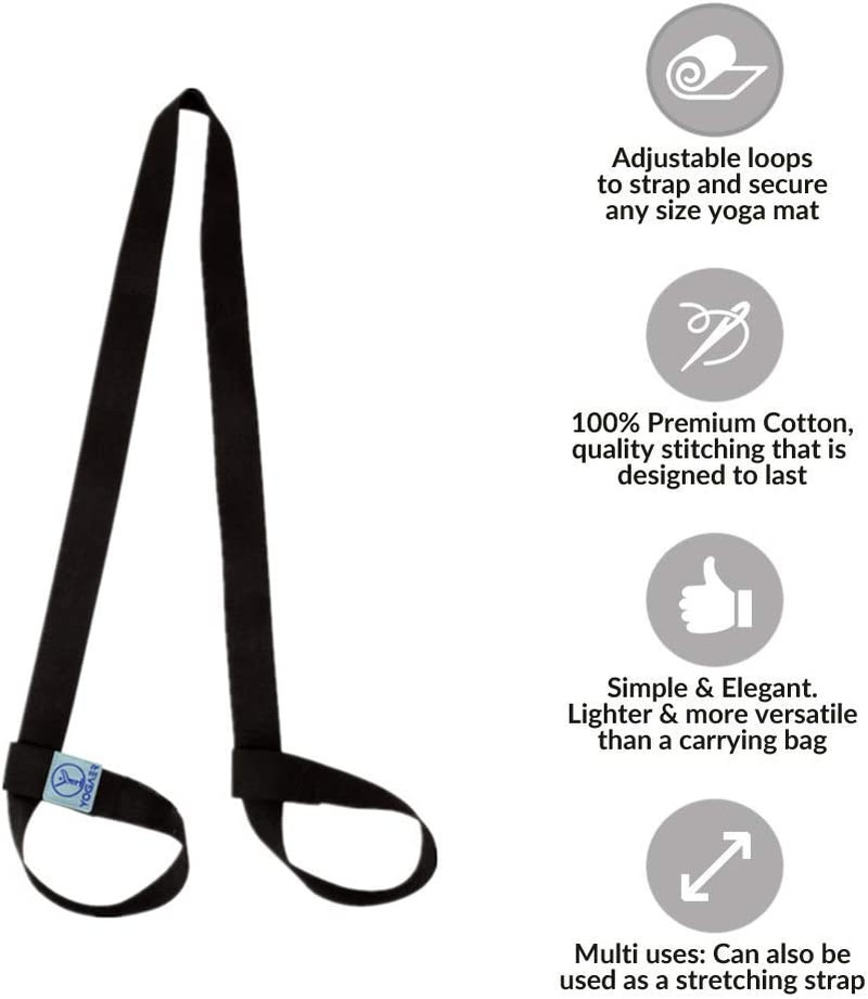 Yoga Mat Carrier Strap, Adjustable Thick Straps Sling for Carrying Large Mats, S