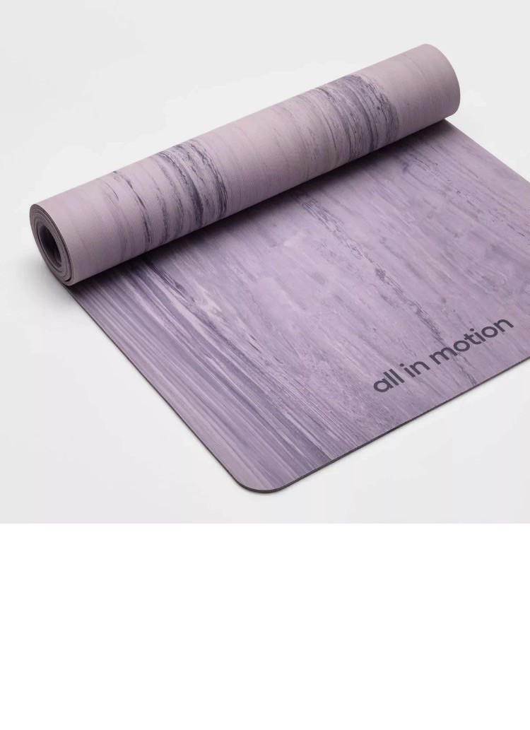 ALL IN MOTION RUBBER YOGA MAT 5MM VIOLET PATTERN LOW TACK GRIP – Scratch & Dent