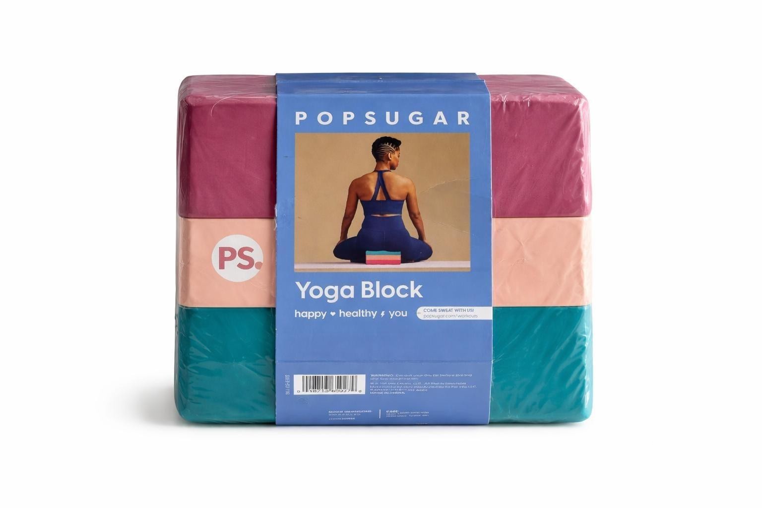 Yoga Block Foam Brick Non-Slip Exercise Pilates Stretch Home Workout Pink 9x6x4