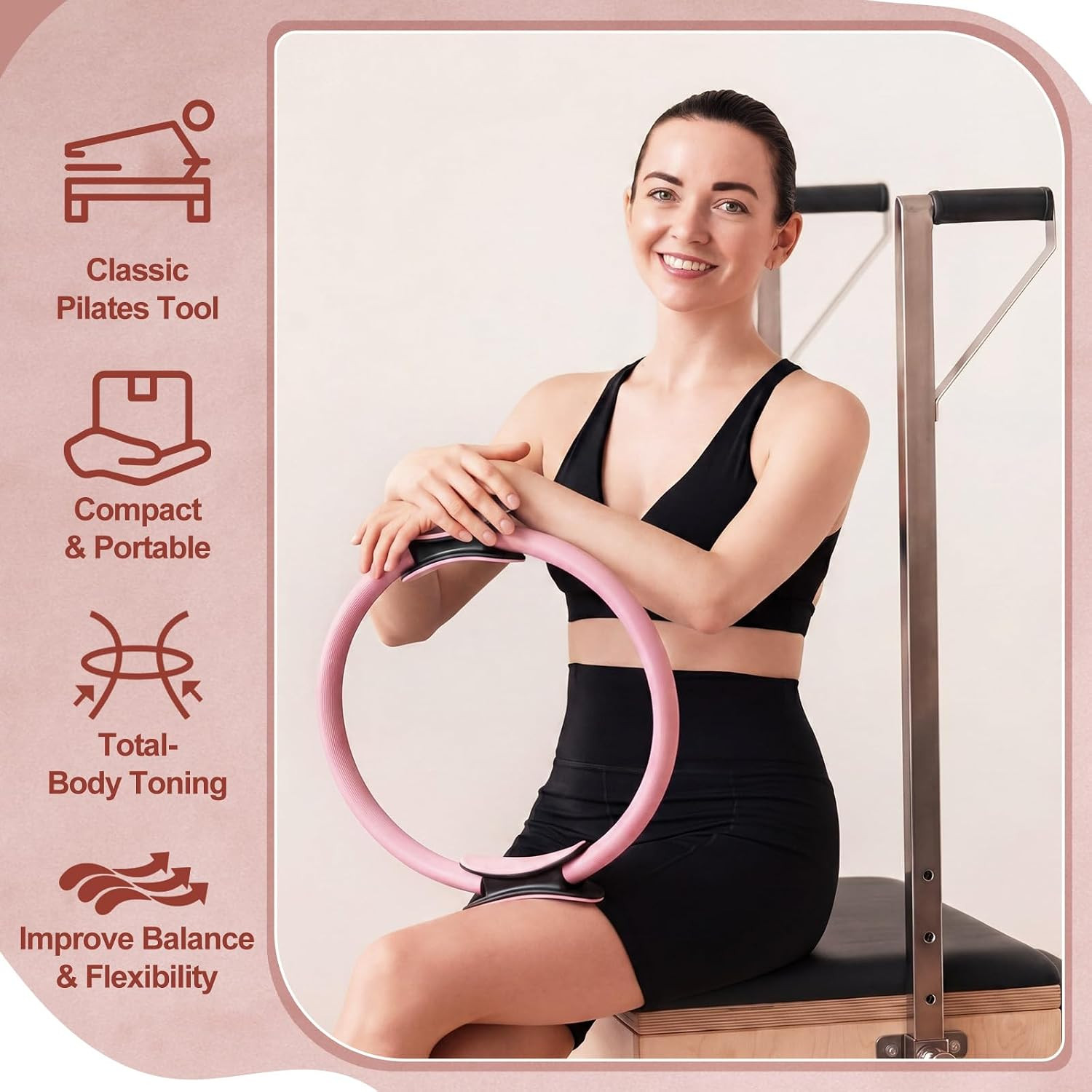 12 Pcs Pilates Rings for Full-Body Toning & Yoga – Lightweight & Flexible