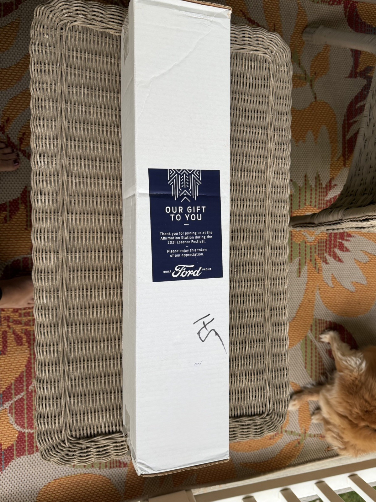 New Ford Essence branded YOGA mat sealed blue exercise stretches toning 25 inch