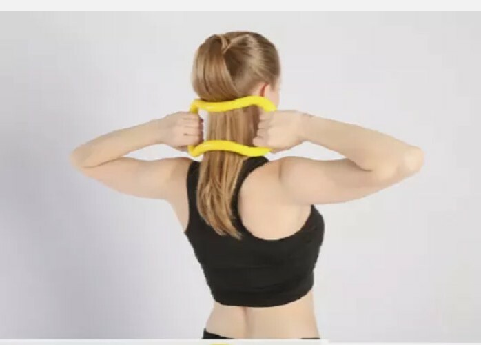 4 Yoga Circles / Rings Pink Stretch Resistance Pilates Fitness Tools