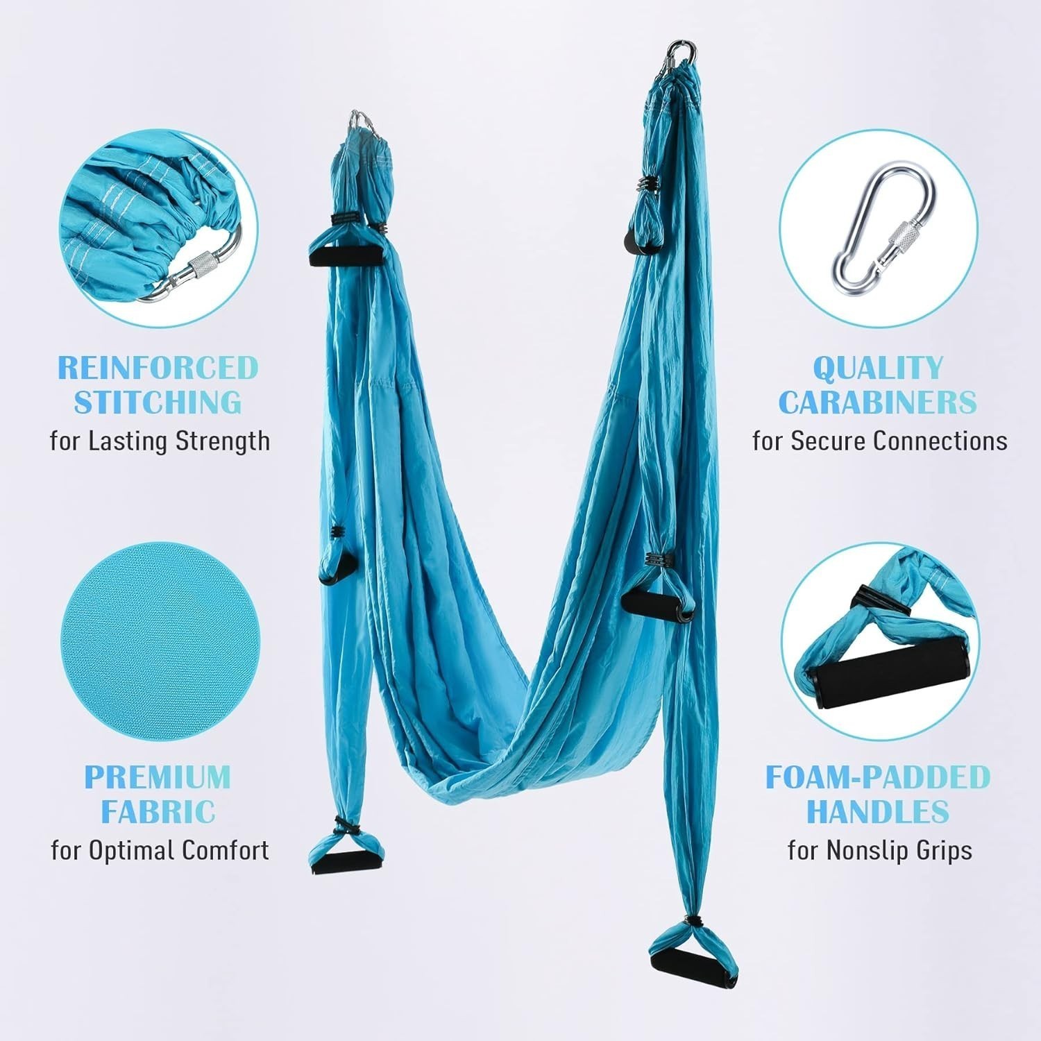 Aerial Yoga Swing Sling Strong Yoga Hammock Kit Set Trapeze Inversion Equipment