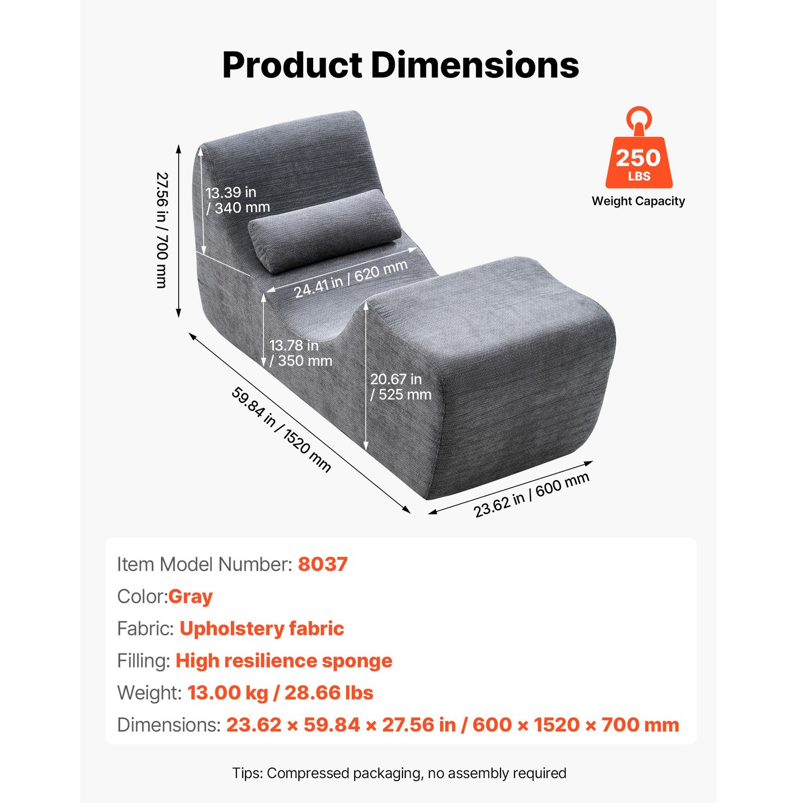 Ergonomic Curved Foam Chaise Lounge for Yoga, Stretching, and Relaxation