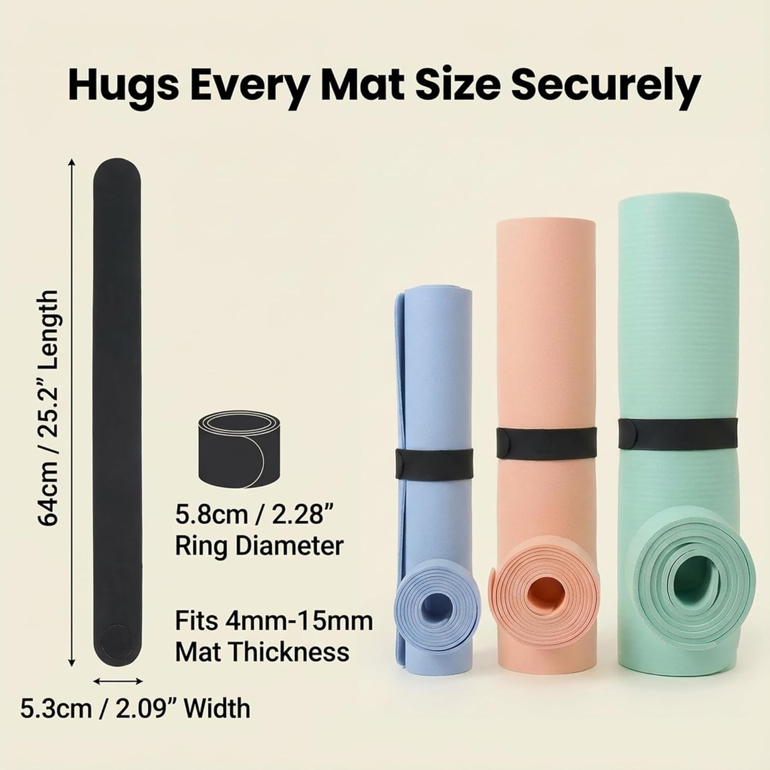 Multi-Purpose Yoga Mat Carrier with Snap Closure – Ideal for Active Lifestyles