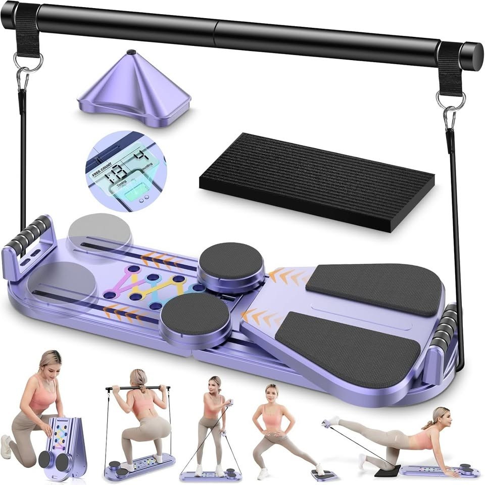 Joehea Pilates Board, Pilates Reformer Sets, 15 in 1 Multifunctional Pilates B..
