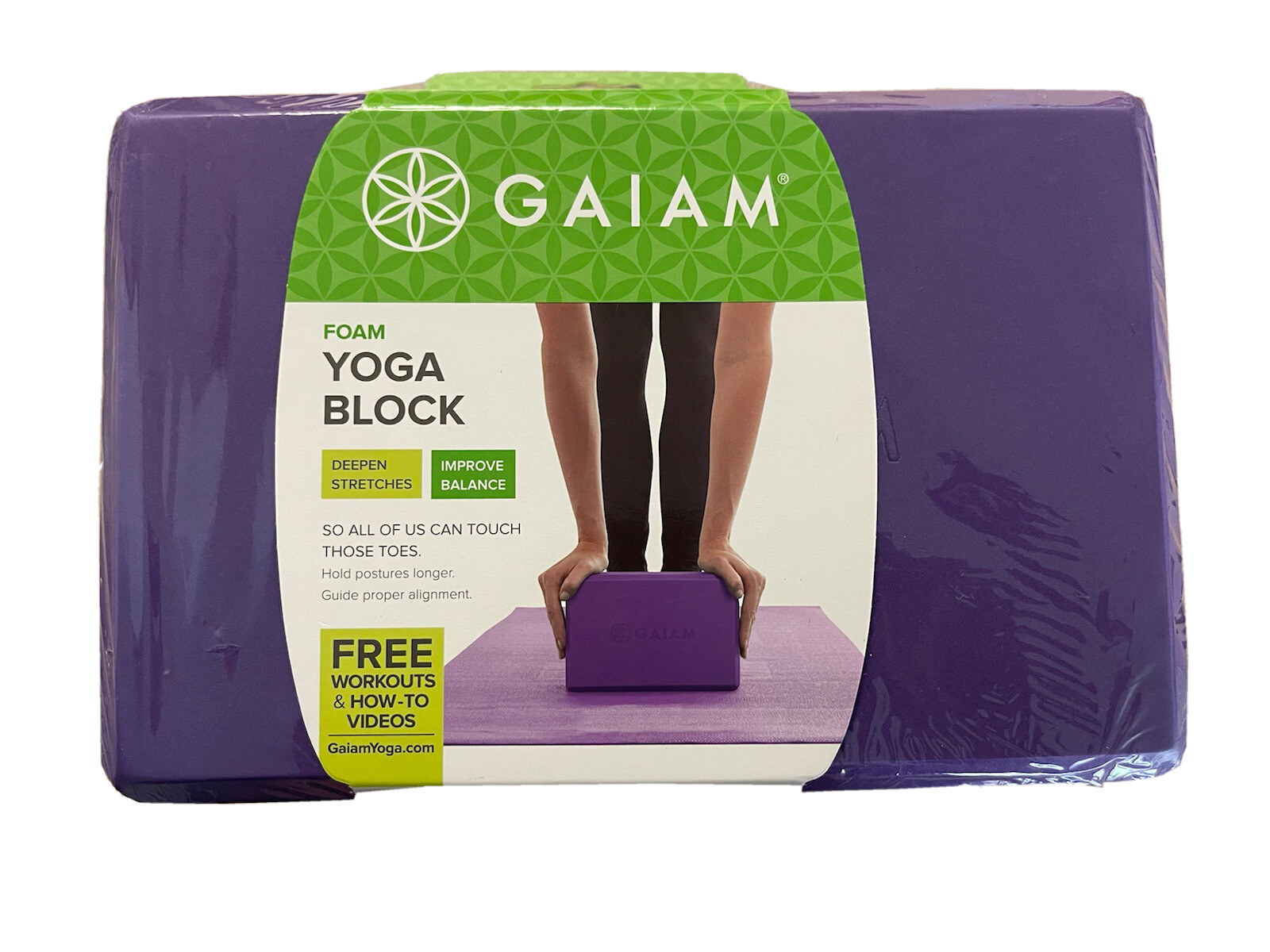 Gaiam Foam Yoga Block Purple Brand New / Original packaging 9&Prime;Wx6&Prime;x4&Prime;D Set of 2