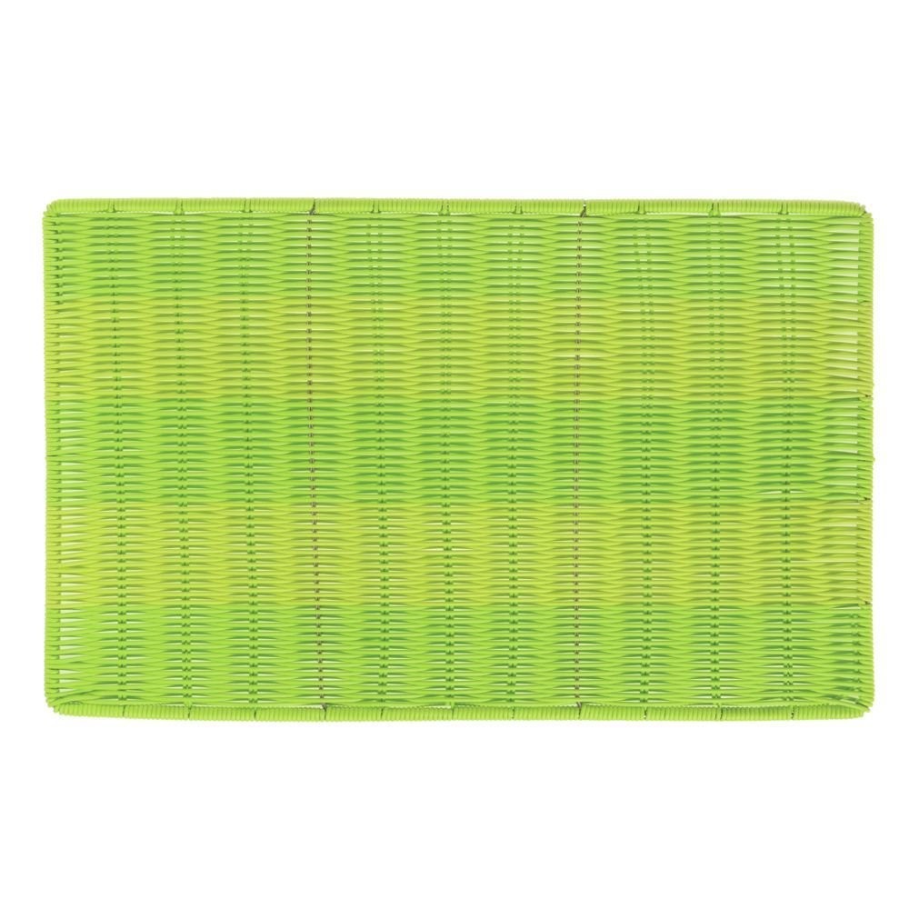 HUBERT® Rectangular Synthetic Green Wicker Sushi Mat -24&Prime; L x 15&Prime; W x 1/4&Prime; H