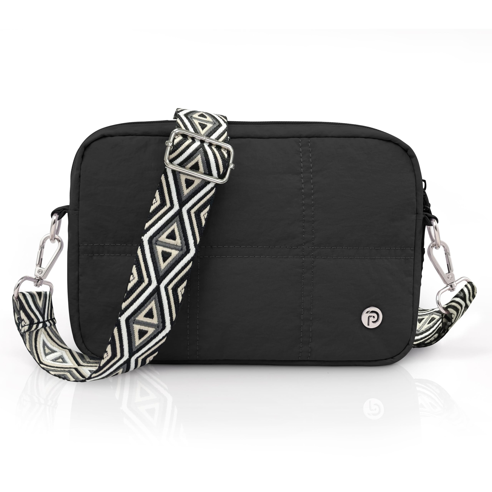 Crossbody Bags for Women, Small Quilted Shoulder Handbag with Adjustable Guit…