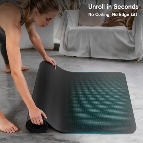 Non-Slip 5mm Thick Yoga Mat – 72&Prime;x27&Prime; Exercise Pad for Hot Yoga, Pilates & HIIT