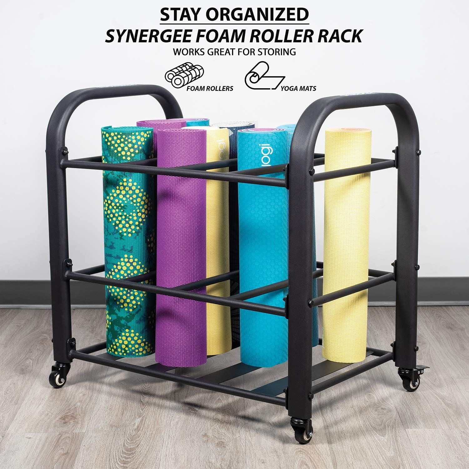 Yoga Mat Storage Rack – Ideal Cart for Yoga Mats & Gym Equipment