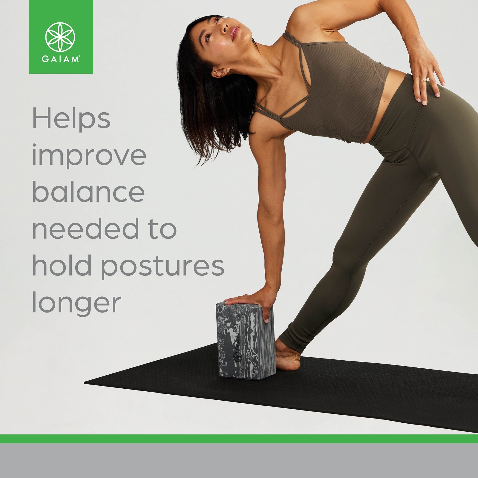 (2 pack) Gaiam Printed Fashion Yoga Block, Made from Sturdy Foam, Marble Granite