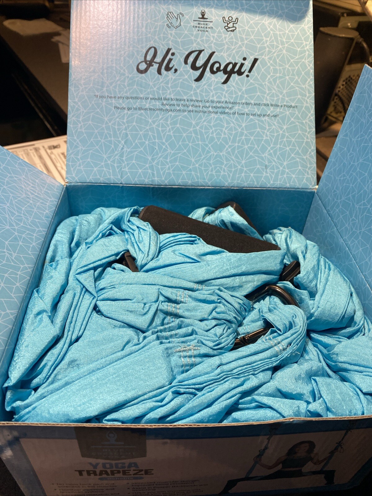 Blue Crescent Yoga YOGA TRAPEZE NIB Swing Aerial Flying Sling