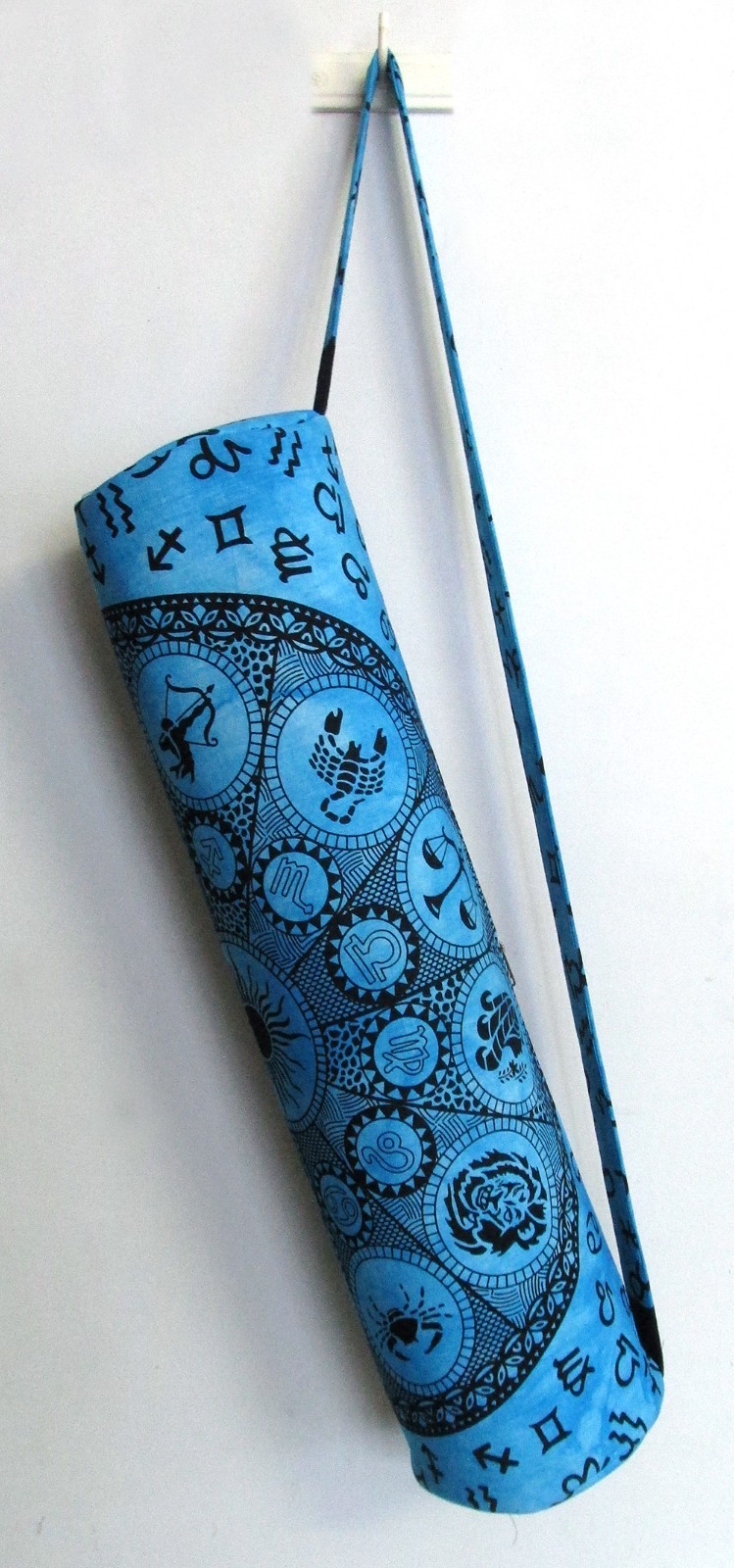 Turquoise Jodiac Yoga Mat Carrier Bag Hippie Mandala Cotton Bags With Shoulder