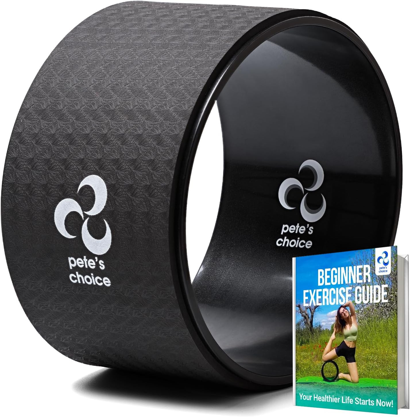 Extra Wide Yoga Wheel, Mini Yoga Wheel – Beginner Friendly Yoga Kit. More Comfor