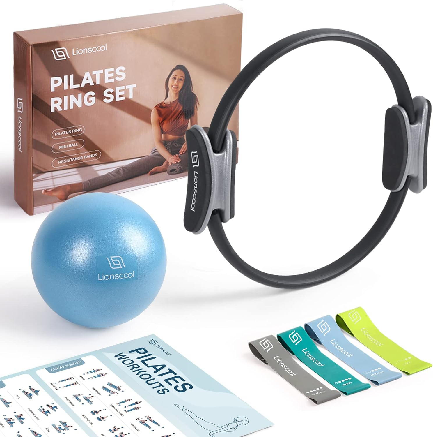 Pilates Ring Set – 14&Prime; Anti-Deformation Magic Circle with Padded Handles, Mini B