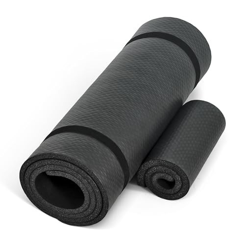High Density 1/2-Inch Yoga Mat with Strap – Non-Slip, Multiple Colors Available