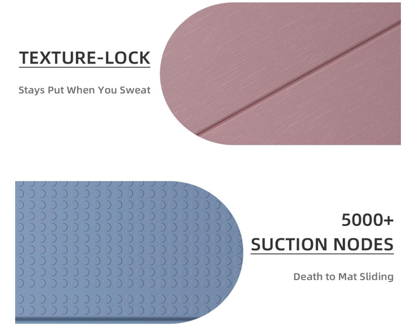 Foldable Yoga Mat, Environmental Sports Mat, Odorless TPE Material 71 x 24 inche