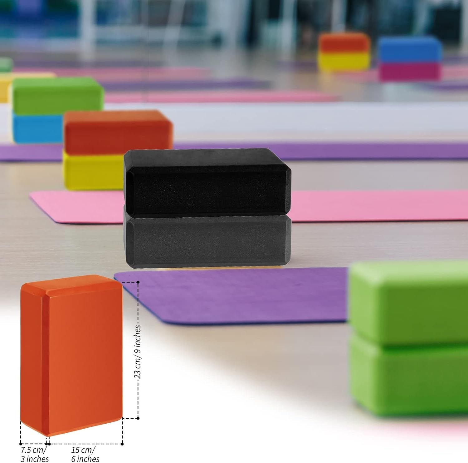 10 Pcs Foam EVA Yoga Blocks Lightweight Non Slip Supportive Yoga Bricks for Pila