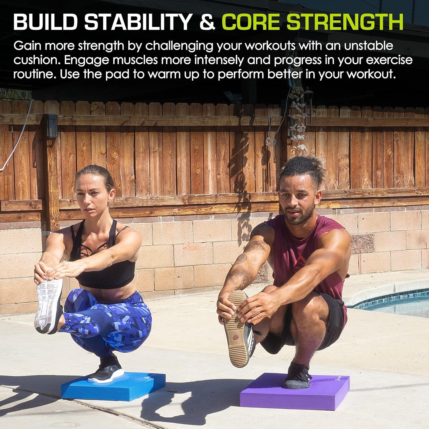 Exercise Balance Pad, Non-Slip Cushioned Foam Mat & Knee Pad for Fitness and …