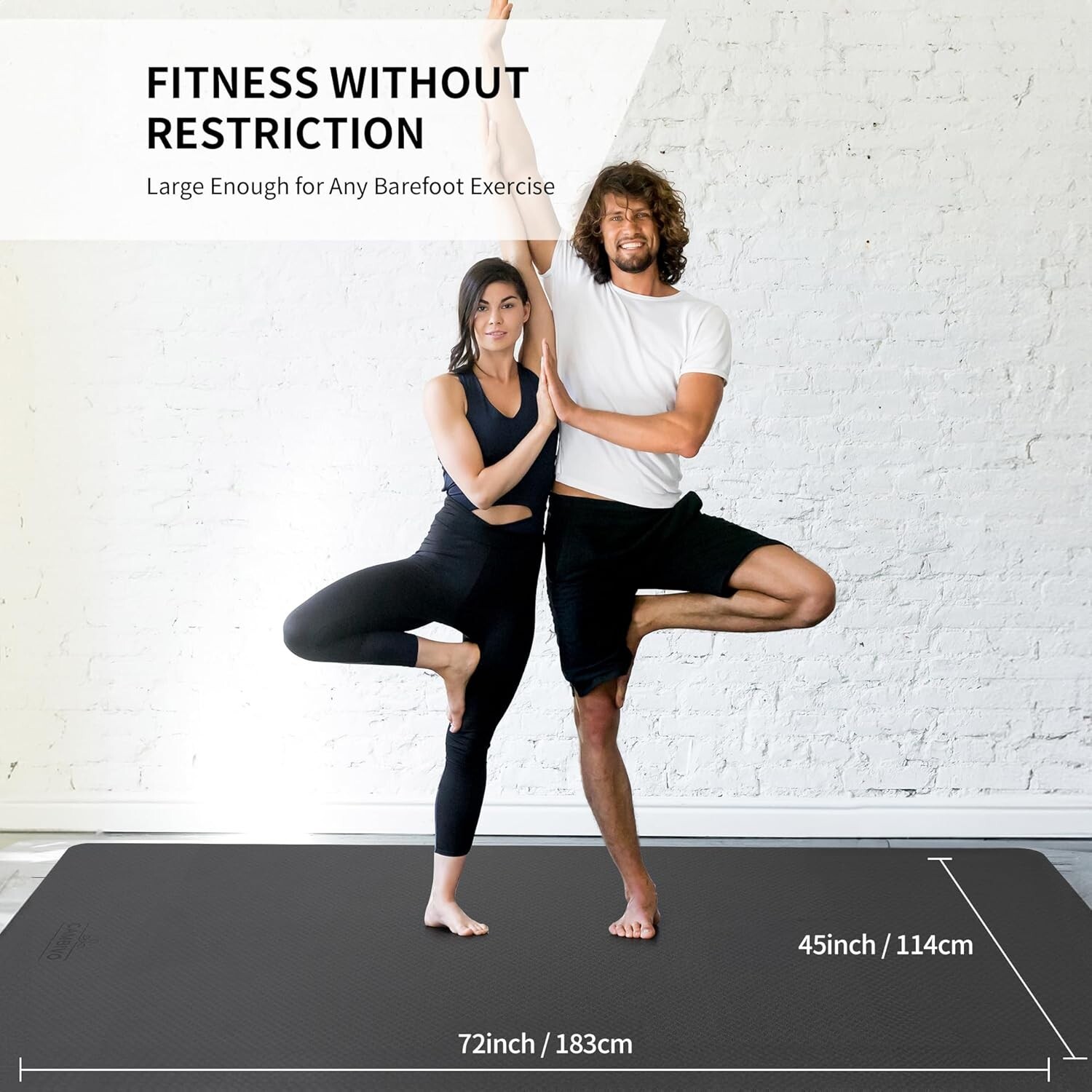 Professional Quality Extra Wide Yoga Mat – Lightweight and Portable Design